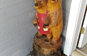 Glued Bear Statue